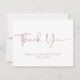 Tack för ditt kort för elegant Rosa Bröllop