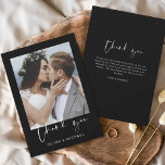 Tack för ditt kort för elegant-skript Photo Bröllo Flygblad<br><div class="desc">Uttryck din innerliga tacksamhet i tidlös stil med den här Eleganten Skript - Bröllop - tackkort. Det här kortet har förfinad kalligrafi, en fullt fotolayout och minimal design i inslag, och är det perfekt sättet att tacka dina gäster samtidigt som du visar ett omhuldat ögonblick från din stora dag. Perfekt...</div>