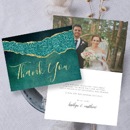 Tack för ditt kort för elegant Turcos Agate Bröllo