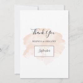 Tack för ditt kort för elegant Watercolor Bröllop