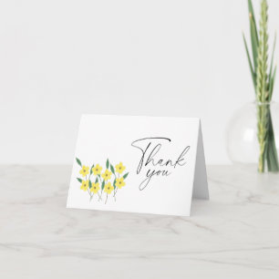 Tack för ditt kort för eleganten gult Wildblommor