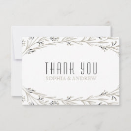 Tack för ditt kort för elegantens blommigt, bröllo