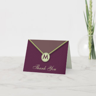 Tack för ditt kort för elegantens kuvert Monogram-