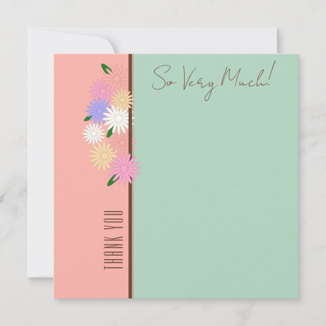 Tack för ditt kort för elegantens moderna Personli (Framsida)