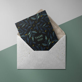 Tack för ditt kort för elegantens vattenfärg grena