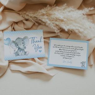 Tack för ditt kort för Elephant Baby Shower