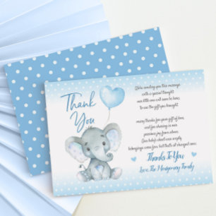 Tack för ditt kort för Elephant Baby Shower