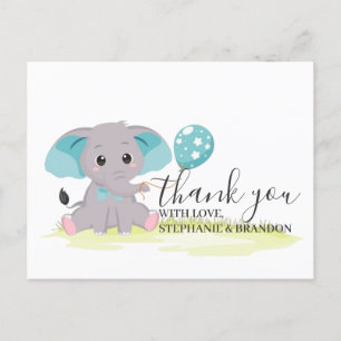 Tack för ditt kort för Elephant Blue Balloations