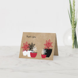 Tack för ditt kort för enkel Blommigt