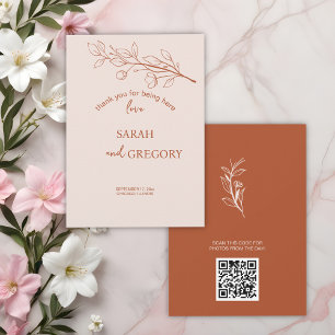 Tack för ditt kort för enkel Boho-Blommigt