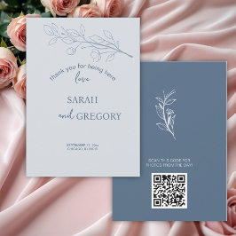 Tack för ditt kort för enkel Boho-Blommigt