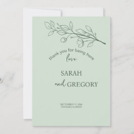 Tack för ditt kort för enkel Boho-Blommigt