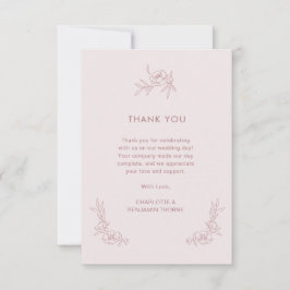 Tack för ditt kort för enkel Rosa