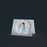 tack för ditt kort för ett vitt skript-baptism<br><div class="desc">Tack för att du utformar ett fotokort med vitt skript. Texten och formuleringen kan anpassas tillsammans med andra funktioner i denna design.</div>