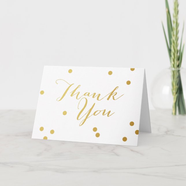 Tack för ditt kort för Faux Gold Foil (Framsida)