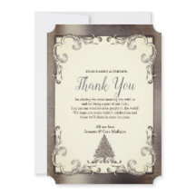 Tack för ditt kort för Foil-Guld-Silver-Vintagen