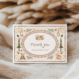 Tack för ditt kort för Forest Rustic Baby Shower