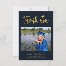 Tack för ditt kort för fotografi av elegant Guld
