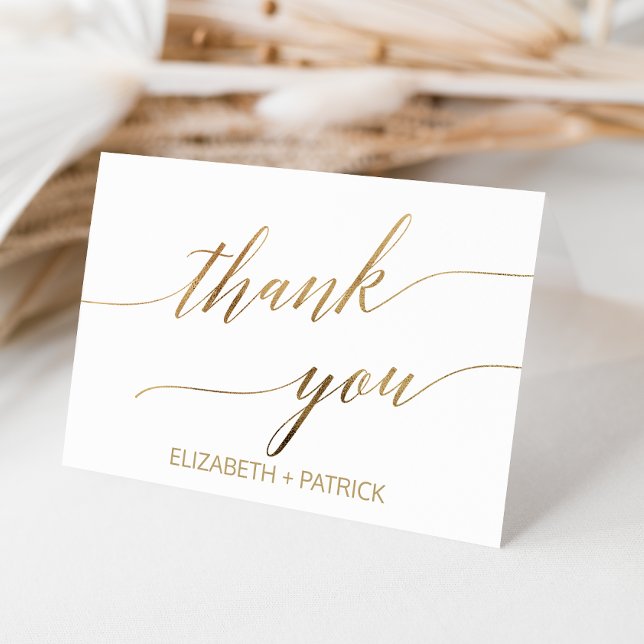 Tack för ditt kort för Guld Calligraphy elegant (Skapare uppladdad)