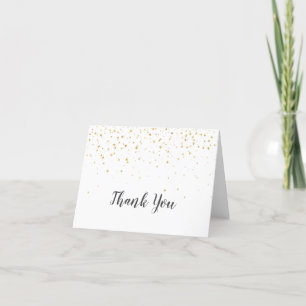 Tack för ditt kort för guld Confetti Baby Shower