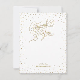 Tack för ditt kort för guld Confetti Stars