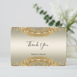 Tack för ditt kort för Guld Ornate