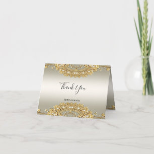 Tack för ditt kort för Guld Ornate