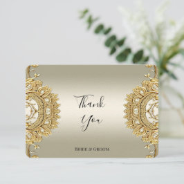 Tack för ditt kort för Guld Ornate