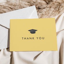 Tack för ditt kort för Gult Grad Cap Studenten