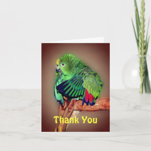 Tack för ditt kort för gult Naped Amazon Parrot