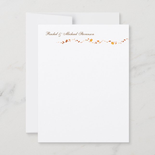 Tack för ditt kort för hösten (Framsida)