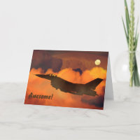 Tack för ditt kort för Jet och Full Moon-militärtj