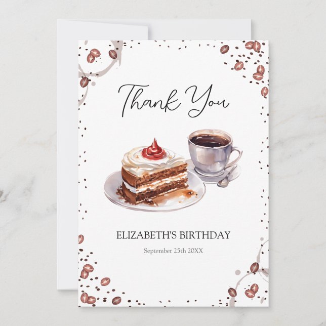 Tack för ditt kort för kaffe och kummel (Framsida)