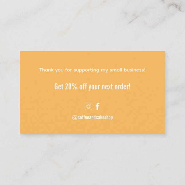 Tack för ditt kort för kaffe- och kummelköp (Baksida)