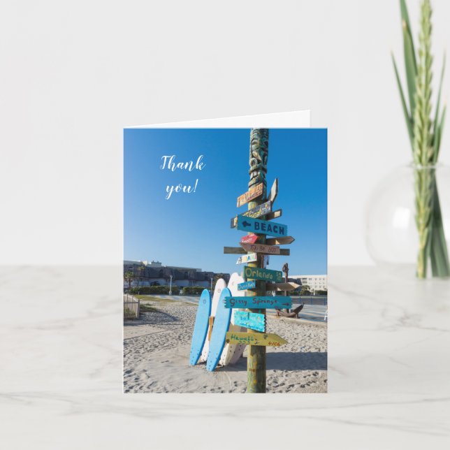 Tack för ditt kort för kakaobäntet Tiki Totem (Framsida)