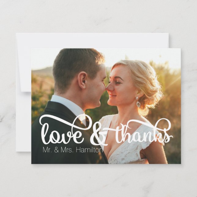 Tack för ditt kort för Kärlek och Tack (Framsida)