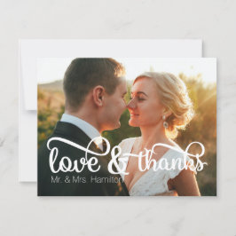 Tack för ditt kort för Kärlek och Tack