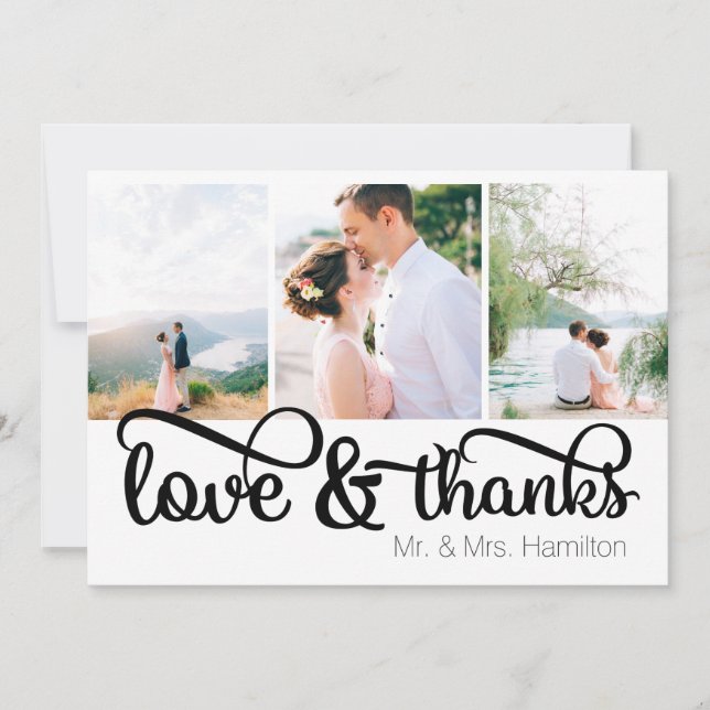 Tack för ditt kort för Kärlek och Tack (Framsida)