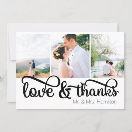 Tack för ditt kort för Kärlek och Tack