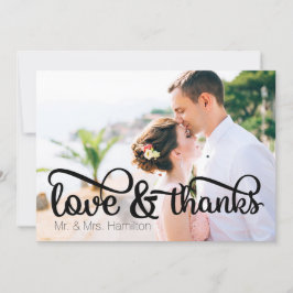 Tack för ditt kort för Kärlek och Tack