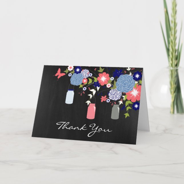 Tack för ditt kort för land Rustic Mason Burk (Framsida)