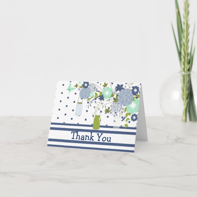 Tack för ditt kort för land Rustic Mason Burk (Framsida)