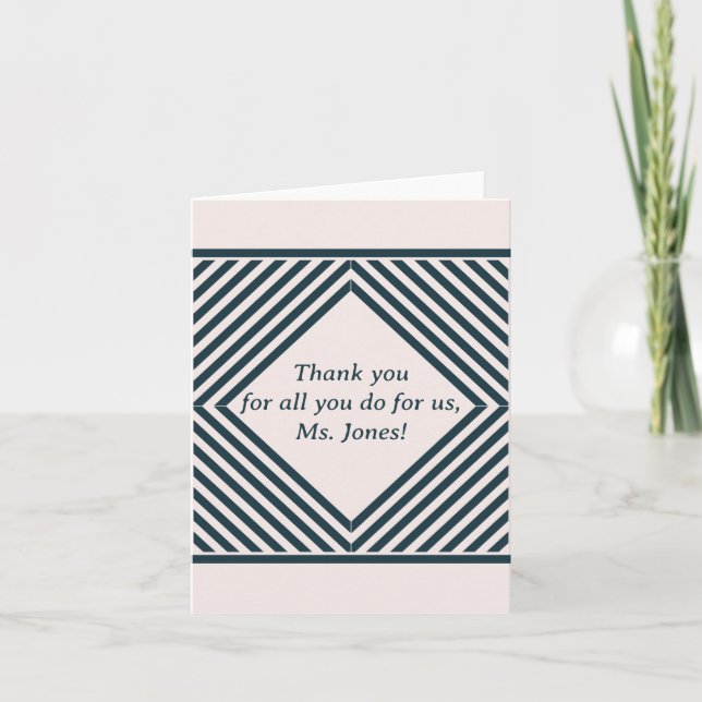 Tack för ditt kort för lärare (Framsida)