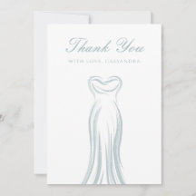 Tack för ditt kort för Light Blue Bröllop Dress