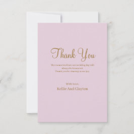 Tack för ditt kort för lila Simple Bröllop