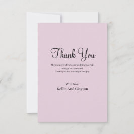 Tack för ditt kort för lila Simple Bröllop