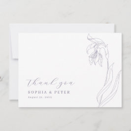 Tack för ditt kort för linjeblomman Lavender