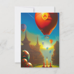 Tack för ditt kort för luftballonger av främmande 