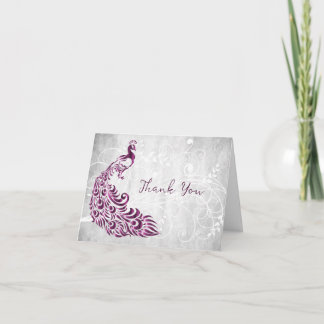 Tack för ditt kort för magenta Peacock