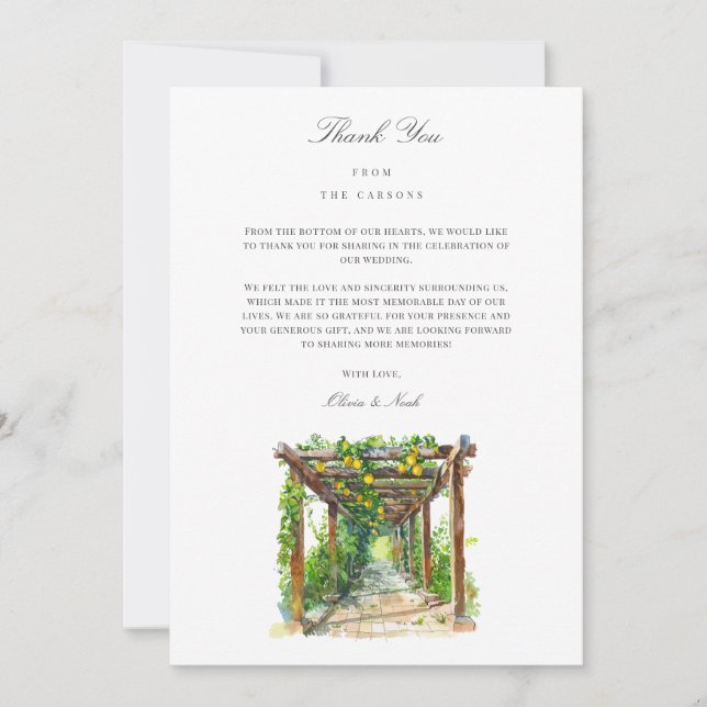 Tack för ditt kort för Medelhavets vattenfärg (Framsida)